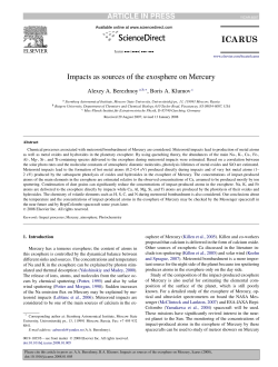 Impacts as sources of the exosphere on Mercury