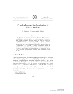 J&ndash;multipliers and the localization of LMn&times;m&ndash;algebras