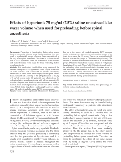 Effects of hypertonic 75 mg/ml
