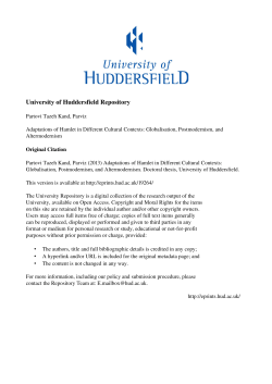 - the University of Huddersfield Repository