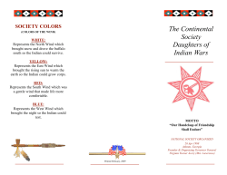 The Continental Society Daughters of Indian Wars