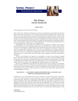 Niccol&ograve; Machiavelli. The Prince