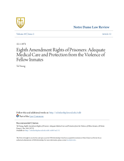 Eighth Amendment Rights of Prisoners