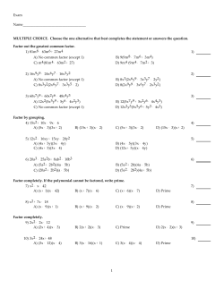 Practice Exam 5 - MDC Faculty Home Pages