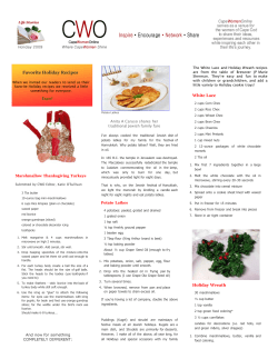 Cape Women Online-Favorite Holiday Recipes