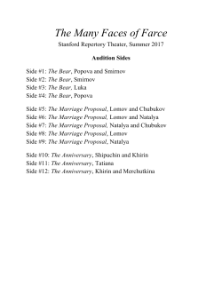 The Many Faces of Farce - Stanford Repertory Theater