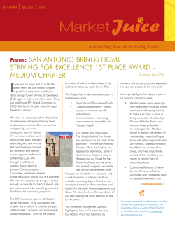 FEATURE: SAN ANTONIO BRINGS HOME STRIvING FOR