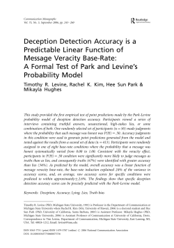 Deception Detection Accuracy is a Predictable Linear Function of