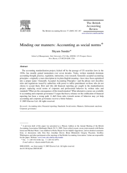 Minding our manners: Accounting as social norms