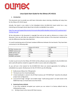 Linux Quick Start Guide for the Olimex LPC