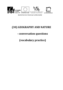 (30) GEOGRAPHY AND NATURE - conversation questions