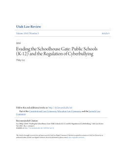 Public Schools (K-12) and the Regulation of Cyberbullying