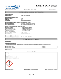 safety data sheet