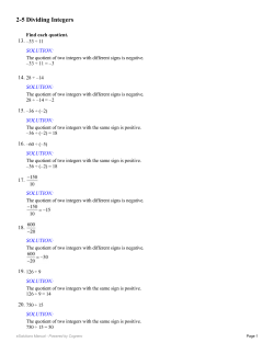 2-5 Dividing Integers - Waukee Community School District Blogs