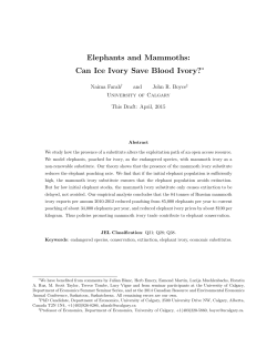 Elephants and Mammoths: Can Ice Ivory Save Blood Ivory?