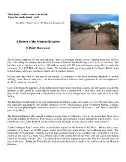 A History of the Mormon Battalion