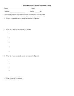 Fundamentals of Physical Education