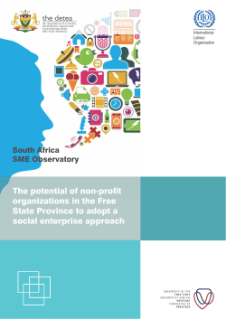 The potential of non-profit organizations in the Free State