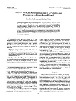 A Bioecological Model