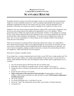 scannable resume - Brookhaven College