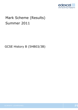 Mark Scheme - Edexcel