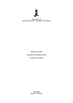 Georgia Agricultural Development Project CE - Full Document