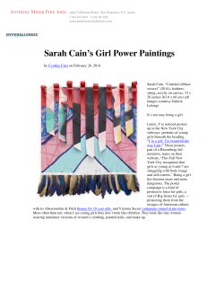 Sarah Cain`s Girl Power Paintings