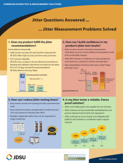 Jitter Questions Answered Jitter Measurement Problems Solved