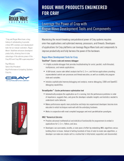 rogue wave products engineered for cray