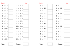 Date: pine Date: pine 4 x 4 = 10 3 x 4 = 2 x 2 = 10 3 x 2 = 2 x 5 = 11 4