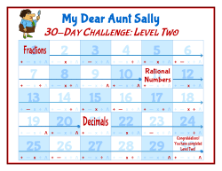 Level Two - My Dear Aunt Sally
