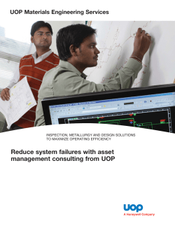 Reduce system failures with asset management consulting from UOP