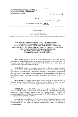 FOURTEENTH CONGRESS OF THE ) REPUBLIC OF THE