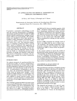 AN APPROACH FOR GEOCHEMICAL ASSESSMENT OF