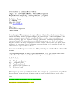 CPO 2001 Woods - Department of Political Science