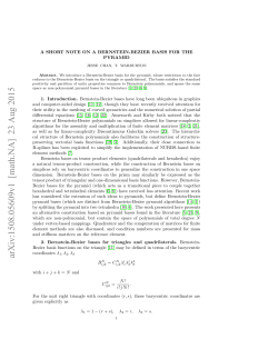 A short note on a Bernstein-Bezier basis for the pyramid