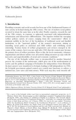 The Icelandic Welfare State in the Twentieth