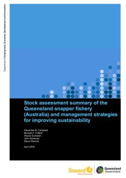 Stock assessment summary of the Queensland snapper fishery