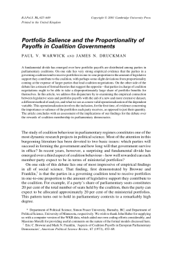 Portfolio Salience and the Proportionality of Payoffs in Coalition