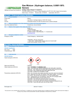 Gas MIxture (Hydrogen Balance, 0.0001-50% Xenon