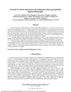 Toward 22 nm for unit process development using step and flash