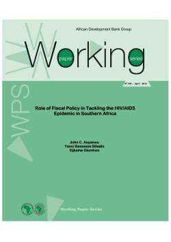 Role of Fiscal Policy in Tackling the HIV/AIDS Epidemic in Southern
