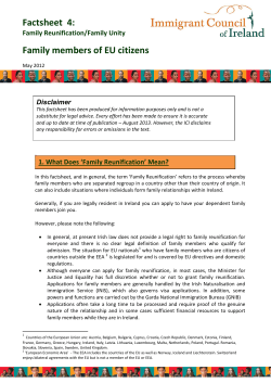 Family members of EU citizens - Immigrant Council of Ireland