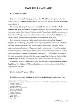 ENGLISH LANGUAGE