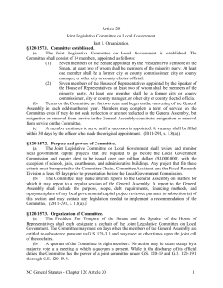 Chapter 120 Article 20 1 Article 20. Joint Legislative Committee on