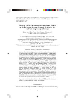 Effects of 2,3,7,8-Tetrachlorodibenzo-p-Dioxin (TCDD)