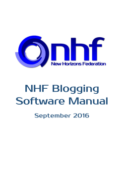 Blog Factory Help - New Horizons Federation