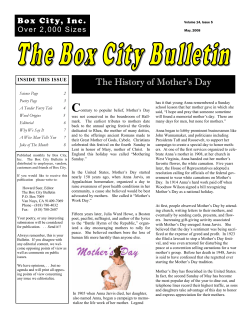 The History of Mother`s Day