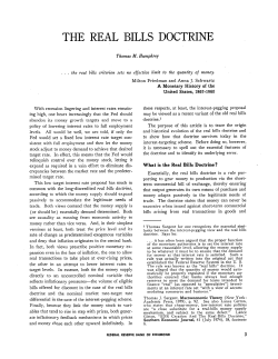 The Real Bills Doctrine