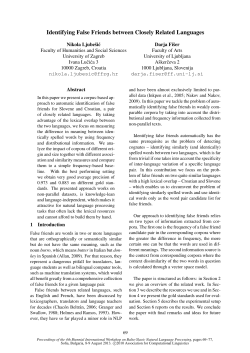 Identifying false friends between closely related languages